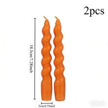 2支/4支/盒 粉色螺旋长杆香薰蜡烛，18.5厘米/7.28英寸，装饰蜡烛，适用于卧室、餐厅和其他室内空间 - 多色 - 查看 5