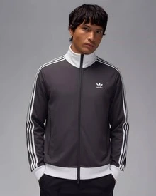 Adidas Originals Adicolor Series Three-Stripe Color-Blocked Zip-Up Long-Sleeved Jacket For Men, Black. - Black - View 8