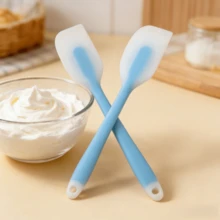 Bộ thìa silicon nhà bếp, chịu nhiệt 450°F, dẻo dai, chống dính, không mối nối, dùng được trong máy rửa chén (Xanh lá cây/Xanh da trời/Hồng, 2/4 bộ) - Màu xanh chanh - Xem 10