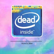 Dead Blue Hard Drive, "Inner Death" Describing Mental Exhaustion, Emotional Numbness, Loss Of Passion For Life, Humorous, Parody Waterproof Vinyl Sticker - Durable Matte Surface, Self-Adhesive Bumper Sticker, Suitable For Cars, Windows, Laptops, Trucks, Water Bottles - Multi-Functional Durable Design, Car Sticker - Vinyl - View 3