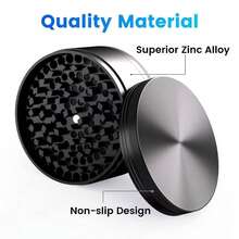 2英寸金属树形草药研磨器 | 四层手动波西米亚风格草药研磨器，大容量草药研磨器，锌合金 - 查看 5