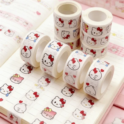 SANRIO 可爱宠物与星星主题派对贴纸套装，500张不重复防水贴纸，卡通动漫风格，适合学生、水瓶、笔记本、手机壳、行李箱装饰，少女风，ins风，儿童礼物