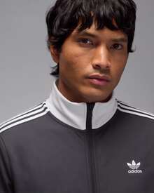 Adidas Originals Adicolor Series Three-Stripe Color-Blocked Zip-Up Long-Sleeved Jacket For Men, Black. - Black - View 10