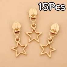Móc kéo khóa hình ngôi sao 5 cánh bằng kim loại, đầu kéo khóa hình ngôi sao rỗng, phụ kiện kéo khóa túi xách và quần áo thủ công tự làm, móc kéo khóa dễ thương dành cho nữ, móc kéo khóa thay thế cho quần áo và túi xách. - nhiều màu - Xem 30