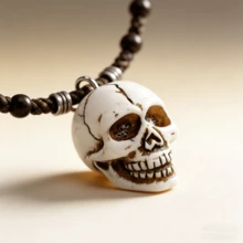 10个3D逼真迷你骷髅吊坠，适合DIY珠宝制作，耳环、项链、手链、脚链、包包挂饰、情侣礼物、树脂工艺品 - 10件3D迷你骷髏頭 - 查看 4