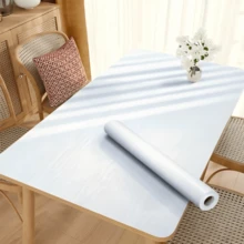 1 Roll White Wood Grain Self-Adhesive Wallpaper - Thicker Texture Waterproof Durable Vinyl Contact Paper Suitable For Cabinets, Drawers And Countertops, Wood Decorative Appearance - White Wood Grain - View 5