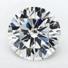 Mặt dây chuyền đá Moissanite nhân tạo hình tròn 20mm (không qua chỉnh sửa) - Xanh và trắng - Xem 2