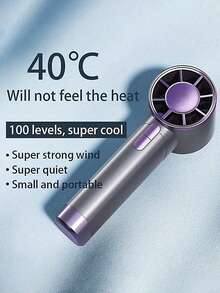 Mini Handheld Air Cannon Fan, 100-Level Infinite Hurricane Technology With Wind Speed Display. Hold For 2 Seconds To Get A Surprise. Portable And Cooling, Ideal For Travel! - Multicolor - View 7