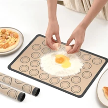 3Pcs Non-Stick Silicone Macaron Baking Mats, Heat Resistant Reusable Baking Sheets For Cookie Pastry - View 2