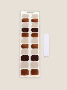 20 miếng dán móng tay gel bán khô, chất lượng salon, bền lâu, dễ dán và gỡ bỏ, cần đèn UV để làm khô. - Nhiều màu - Xem 3