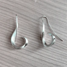 1 对优雅的波西米亚风不对称圆环耳环，独特的设计适合日常佩戴和情人节礼物 - 幾何形 - 查看 15