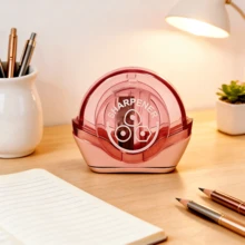 Gọt bút chì cầm tay 1 chiếc, có nắp đậy, màu sắc, được thiết kế để sử dụng cầm tay tại trường học và văn phòng. - Nhiều màu - Xem 7