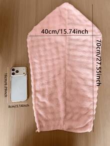 1pc Super Absorbent Coral Fleece Hair Towel, Extra Large & Thick Microfiber Hair Turban, Suitable For Long & Short Hair, Minimalist Solid Color, Essential Hair Care Item For Bathroom/Travel/Dorm, Great Gift For Women, Couples, Mother's Day - Multicolor - View 9