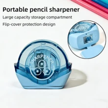 Gọt bút chì cầm tay 1 chiếc, có nắp đậy, màu sắc, được thiết kế để sử dụng cầm tay tại trường học và văn phòng. - Nhiều màu - Xem 4