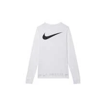 Nike Sportswear Swoosh 休閒運動印花圓領長袖T卹 男款 白色 - 白色 - 查看 2