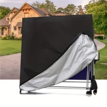 Funda protectora para mesa de ping pong de tela Oxford 210D resistente - resistente a los rayos UV, a prueba de polvo y resistente al agua - para uso en interiores/exteriores, funda universal a prueba de polvo para mesa de ping pong - Negro - Ver 6