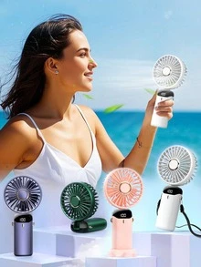 多功能USB折叠迷你手持风扇，超便捷快充，3档风速+300°可调，夏季完美降温神器 - 多色 - 查看 1