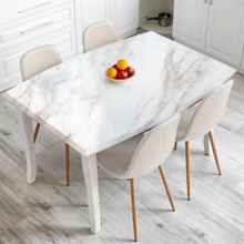 1 cuộn giấy dán tường giả đá cẩm thạch, giấy dán tường vinyl tự dính chống thấm nước, có thể tháo rời và tái sử dụng, thích hợp cho mặt bàn, tủ, phòng tắm, bàn làm việc, kiểu đá và gỗ, kích thước 15,74 x 393,7 inch. - Bạch kim mới - Xem 3