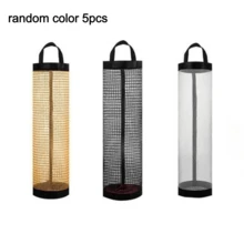 3/5件装塑料袋收纳架，尼龙网眼购物袋挂钩，可重复使用的垃圾袋支架，适用于家庭和厨房 - 彩色 - 查看 11