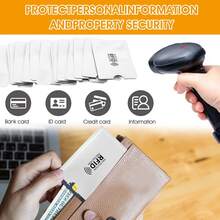 12/18/24/36Pcs Fundas para tarjetas con bloqueo RFID, portadores de papel de aluminio anti-escaneo y anti-deslizamiento, fundas para billetera y pasaporte con protección de bloqueo NFC, fundas de para tarjetas e identificaciones - Multicolor - Ver 3