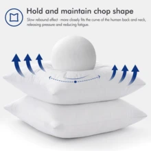 High Quality Fluffy Throw Pillow Inserts, Square Decorative Pillow Inserts, Soft Down Alternative Cushion For Bed Couch - White - View 5