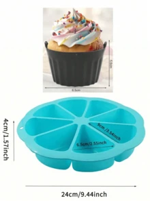 1 khuôn bánh tam giác bằng silicon - Thích hợp cho khay nướng chống dính 8 cốc, có thể dùng để làm bánh brownie, bánh pancake, bánh cupcake, v.v. - Lý tưởng cho đám cưới, ngày lễ và làm bánh hàng ngày. - Nhiều màu - Xem 4