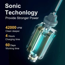 3 Cleaning Modes Electric Toothbrush, Rechargeable Soft Bristle Dental Cleaner - Multicolor - View 6