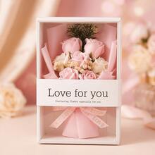 Bó hoa giả mini kèm hộp quà | Thích hợp làm quà tặng cho bạn gái, mẹ, phù dâu. - Nhiều màu - Xem 2