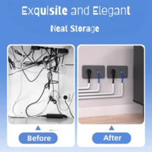 1pc 100cm/200cm/300cm Self-Adhesive Cable Trunking, Suitable For Desktop, Wall And Floor Installation, Prevent Tripping Over Exposed Wires, Conceal Flexible Cable Channels, Decorative Wire Protector, Home And Office Cable Trunking - A - View 13