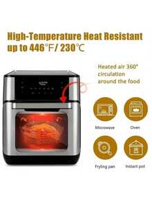 Forro de silicona reutilizable para freidora de aire de 3-5L, accesorios para bandeja de horno, rojo/azul, redondo/cuadrado (superior 8", inferior 6.75") - molde para hornear de silicona - Ver 3
