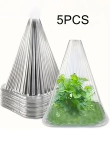 透明塑料植物罩 - 可重复使用的迷你温室，防霜冻、遮阴、防鸟防蜗牛，植物生长和园艺必备工具 - 多色 - 查看 14