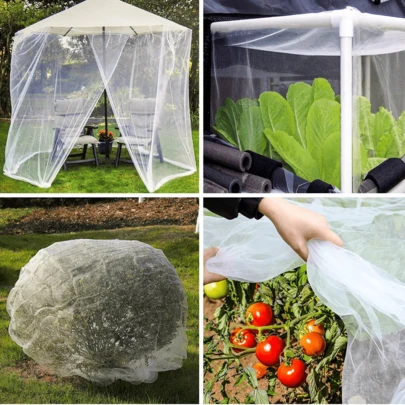 10M Garden Net Netting Vegetables Crops Mosquito Net Plant Cover Insect Bird Net Vegetable Fruit Protection Net, Mesh Insect Screen Barrier To Protect Garden Plants From Bird And Insect Damage