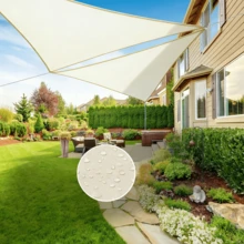 1pc Waterproof Triangle Off-White Sun Shade Sail UV Protection Outdoor Canopy For Patio, Deck, Garden, Backyard, Camping Equipment - Off White - View 9