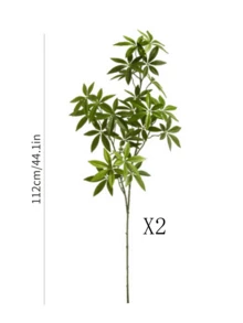 1/2/3 件装仿真桂花植物，高 112 厘米，适用于墙面、客厅、卧室、婚礼、派对装饰、桌面摆设、家居、桌面、厨房、婚礼、餐桌、中心装饰、办公室、花园、户外、房屋、庭院装饰，四季皆宜。 - 綠色 - 查看 7