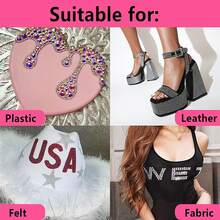 热熔钻贴钻器，带水晶热熔扁平玻璃熨斗，水钻热熔工具，适用于鞋子和衣服 - 彩色 - 查看 5