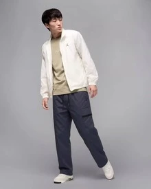Nike Jordan Essentials 鬆緊腰帶抽繩梭織休閒褲 男款 黑色 - 黑色 - 查看 7