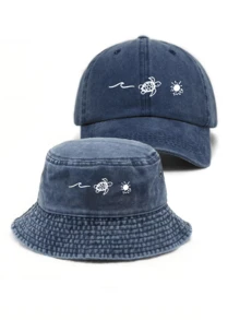 1顶印花复古渔夫帽，男士款，适合返校、派对、海滩、圣诞节、婚礼、户外休闲、学生和教师，可作礼物，经典美式Y2K风格，粉色/黑色/绿色 - 漁夫帽 - 查看 14