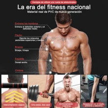 Adjustable Dumbbells 20kg Exercise Weight Kit | Dumbbell Set With Connecting Bar And Kettlebell For Home Gym Training - Black - View 6