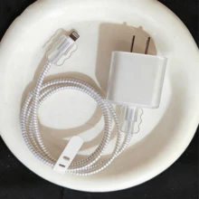 5pcs/Set Data Cable Protector Sleeve, Suitable Compatible With Apple 18/20W Charging Cable, Anti-Bending, Compatible With 13W Fast Charging For IPhone 17/16/15/12, Includes Cable Ties, Easy Storage, Great Gift Idea - 彩色 - 查看 5