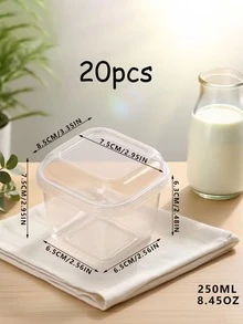 Bộ 5/10/20 cốc vuông trong suốt đựng mousse, kẹo, tráng miệng, trái cây, pudding, thạch, kem. Thích hợp cho sinh nhật, đám cưới, tiệc tùng, đồ dùng tiệc, sự kiện phục vụ ăn uống. Hộp vuông, đồ dùng bàn ăn hiện đại, cốc nhẹ, hộp đựng bánh. - Nhiều màu - Xem 11