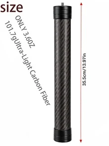 碳纤维云台延长杆，轻便独脚架，带1/4英寸接口，兼容 Ronin和智云Crane稳定器，适用于手持拍摄和低角度拍摄 - 查看 3