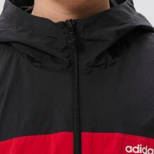 Áo khoác gió adidas Originals SANTIAGO kẻ sọc dáng rộng, tay dài, có khóa kéo dành cho nam - Đen và đỏ - Xem 4