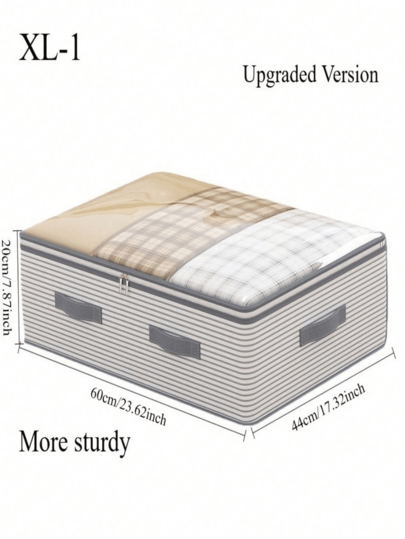 2/1pc Large Capacity Storage Bag – Made Of Thickened Non-Woven Fabric With A Transparent Viewing Window; Multi-Layer Clothing Storage Box, Suitable For Wardrobes, Under Beds, And Travel. Vertical Storage Saves Space, Complements Women's Clothing, And Can Be Used In Bedrooms And Home Settings. Simple And Elegant Design, A Great Item For Clothing Storage And Organization, Suitable For Autumn Home Decor, Bedroom Decorations, Christmas Ornaments, Living Room Accessories, Party Supplies, Graduation Decorations, Home Furnishings, Bathroom Decorations, Travel Essentials, And Bedroom Accessories.
