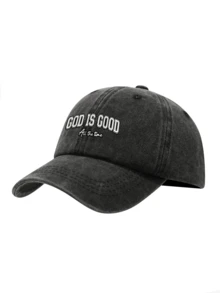 經典復古 Y2K 水洗「GOD IS GOOD」原創棒球帽卡車帽,男女通用帽子,適合四季春夏秋冬,情人節、單身派對、父親節、母親節、教師節、開學季、萬聖節、新娘、學生、教師的完美禮物,女性夏季旅行海灘必備,女性沙灘帽,新娘婚禮必備,粉色、黑色波多黎各休閒頭飾世界盃女性配件 - 均碼 - 查看 4