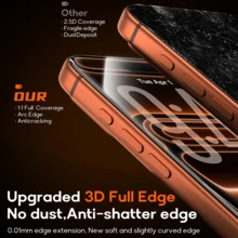 XINHONGYU 2 Sets Apple Full Screen Silk-Printed High-Definition Anti-Scratch Tempered Glass Screen Protector - Black - View 4