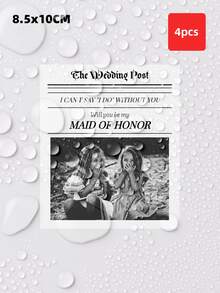 1-12 nhãn chai rượu vang tùy chỉnh, nhãn ảnh kiểu báo chí tùy chỉnh, nhãn mời phù dâu đen trắng, nhãn sâm panh cho phù dâu, nhãn mời dự tiệc cưới, nhãn dán mũ đen trắng, nhãn/nhãn dán tốt nghiệp - Nhiều màu - Xem 22