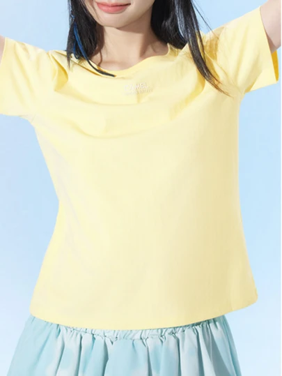 CAMEL CROWN 男士清凉科技短袖T恤，夏季抗菌圆领休闲短袖T恤