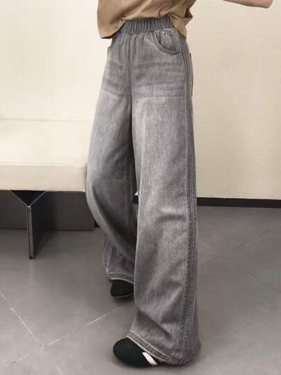  Adidas Originals Soft Denim Adjustable Joggers - Stylish, Comfortable, Versatile, And Skin-Friendly Jeans For Women