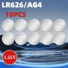 10-400 pieza(s) Baterías alcalinas de alta capacidad SR626SW AG4 377 en empaque industrial LR626 377A V377 de 1.5V para reloj, linterna mini, juguetes - Ver 2