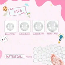 10/15/20/25/30Pcs Mini Plastic Round Capsules - Durable Plastic Containers For Storing Small Items, Suitable For Party Prizes, Retail Store Fixtures And Accessories, Transparent Design, Lightweight, Applicable For Celebrations, Birthdays, Party Decorations, Gift Packaging, Gift Baskets, Filler Materials, DIY Crafts And More. - Multicolor - View 12